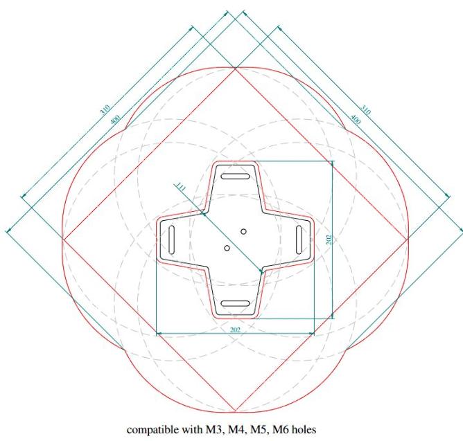 SOPORTE DE TECHO PARA PROYECTOR ARAKNO 45KG BLANCO - Imagen 3