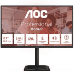 Monitor Profesional AOC Q27E4CV 27"/ QHD/ Multimedia/ Regulable en altura/ Negro