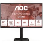 Monitor Profesional AOC Q27E4U 27"/ QHD/ Multimedia/ Regulable en altura/ Negro