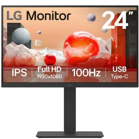 Monitor Profesional LG 24BA650-B 23.8"/ Full HD/ Multimedia/ Negro - Imagen 1