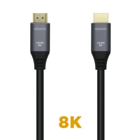art_ais-cab20hdmi20a150-0425_1-1.jpg Cable HDMI 2.1 8K A150-0425/ HDMI Macho - HDMI Macho/ 50cm/ Gris Negro - Imagen 1